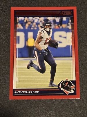 2024 Score #112 Nico Collins Red - Image 1