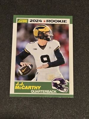 2024 Score #8 J.J. McCarthy 35th Anniversary Rookies - Image 1