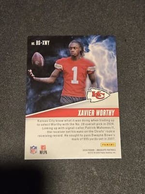 2024 Panini Absolute #BS-XWY Xavier Worthy By Storm - Thumbnail 2