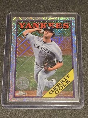 2023 Topps Gerrit Cole 1988 Topps Baseball 35th Anniversary Chrome (Series Two) - Image 1