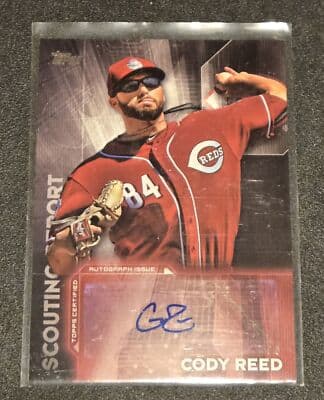 2016 Topps Update #SRA-CR Cody Reed Scouting Report Autographs - Image 1