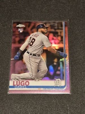 2019 Topps Chrome #172 Dawel Lugo Pink Refractor - Image 1