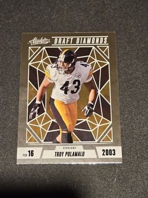 2024 Panini Absolute #DD-TPU Troy Polamalu Draft Diamonds - Image 1