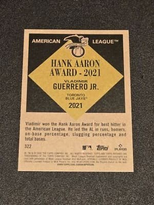 2022 Topps Archives #322 Vladimir Guerrero Jr. - Thumbnail 2