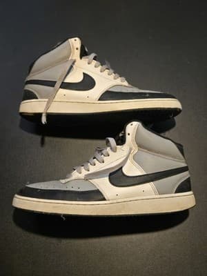 Nike Court Vision Mid Black/White Men’s Size 10 Sneakers – Worn, Good Condition - Thumbnail 3