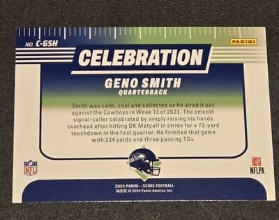 2024 Score #C-GSH Geno Smith Celebration Red - Thumbnail 2