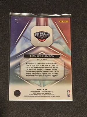 2022-23 Panini Prizm #15 Zion Williamson Prizmatic Prizms Fast Break - Thumbnail 2
