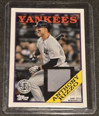 2023 Topps Anthony Rizzo 1988 Topps Baseball 35th Anniversary Relics Series Two - Image 1