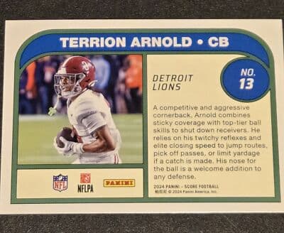 2024 Score #13 Terrion Arnold Protential - Thumbnail 2
