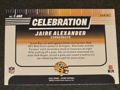 2024 Score #C-JAR Jaire Alexander Celebration - Thumbnail 2
