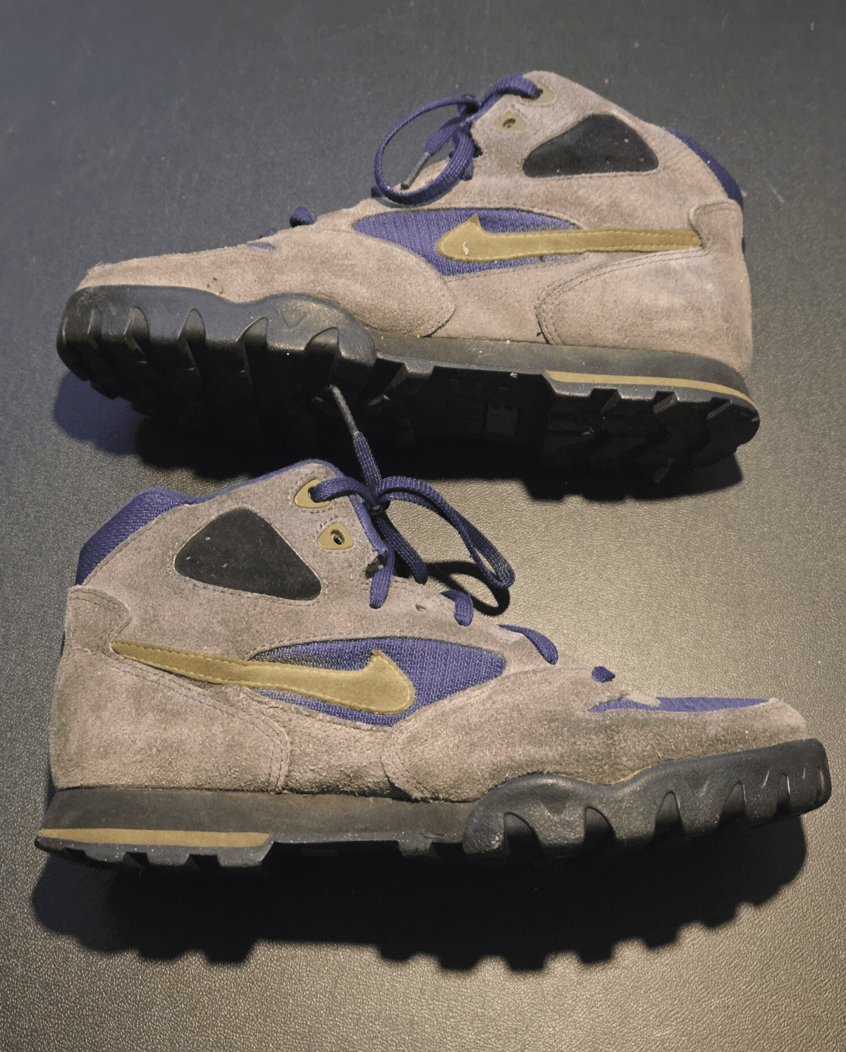 Vintage Nike ACG Hiking Boots Men’s 8.5 Suede Purple Olive Trail Rare 90s - Thumbnail 5