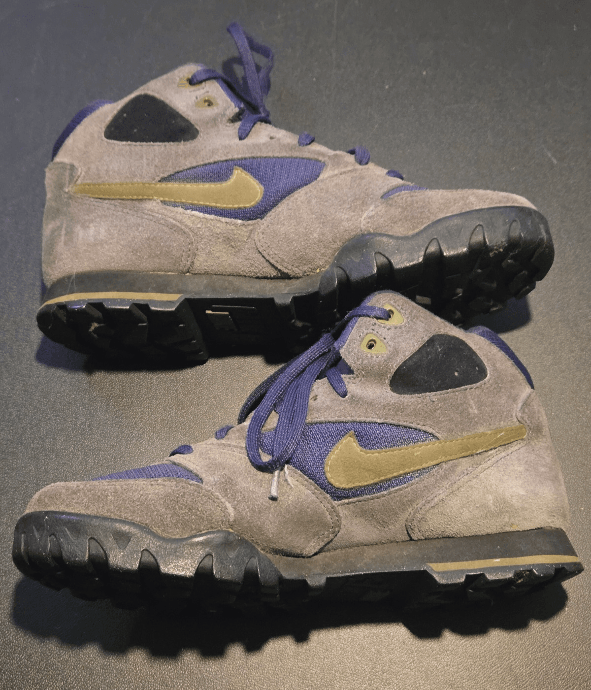 Vintage Nike ACG Hiking Boots Men’s 8.5 Suede Purple Olive Trail Rare 90s - Thumbnail 6