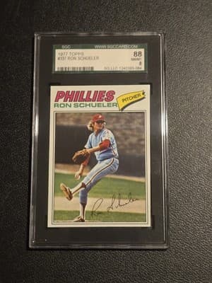 1977 Topps #337 Ron Schueler SGC 8 - Image 1