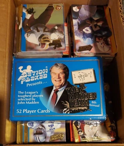 Action Packed NFL 1992 Lot Of Over +150 Cards With All Madden Team 1992 Set - Image 1