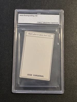 1969-70 MLB/MLBPA Baseball Stars Photostamps #NNO Jose Cardenal Graded FGS 10 - Thumbnail 2