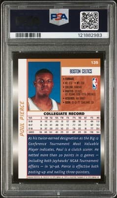 1998 Topps #135 Paul Pierce Rookie PSA 9 - Thumbnail 2