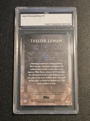 2014 Topps Valor #71 Taylor Lewan FGS 10 - Thumbnail 2