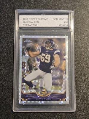 2013 Topps Chrome #58 Jared Allen Xfractors FGS 10 - Image 1