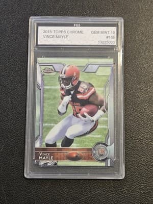2015 Topps #474 Vince Mayle Graded FGS 10 - Image 1