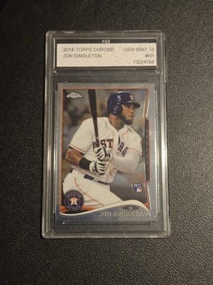2014 Topps Chrome #55 Jon Singleton FGS 10 - Image 1