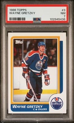 1986 Topps #3 Wayne Gretzky PSA 7 - Image 1