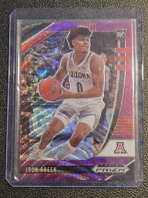 2020 Panini Prizm Draft Picks Collegiate #21 Josh Green Purple Wave - Image 1