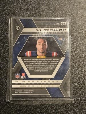 2025 Panini Mosaic #278 TreVeyon Henderson Rookie - Thumbnail 2