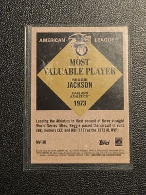 2025 Topps Update #MV-30 Reggie Jackson Most Valuable - Thumbnail 2
