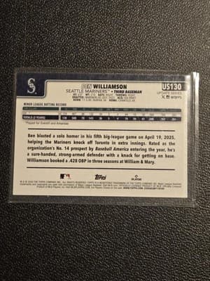 2025 Topps Update #US130 Ben Williamson - Thumbnail 2