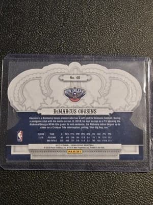 2017-18 Panini Crown Royale #40 DeMarcus Cousins - Thumbnail 2