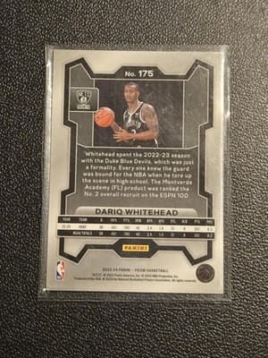 2023-24 Panini Prizm #175 Dariq Whitehead - Thumbnail 2