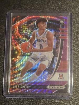 2020 Panini Prizm Draft Picks Collegiate #21 Josh Green Purple Wave - Image 1