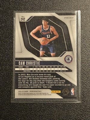 2024-25 Panini Prizm #242 Cam Christie Prizms Silver - Thumbnail 2