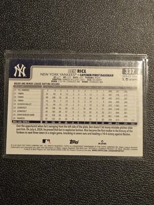 2025 Topps #337 Ben Rice RC - Thumbnail 2