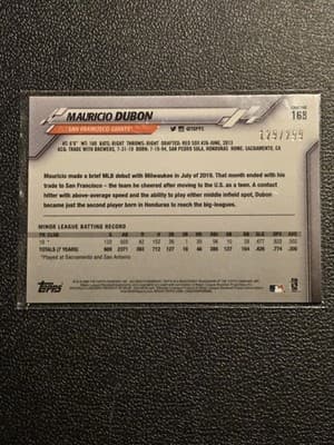 2020 Topps Chrome #168 Mauricio Dubon Purple Refractor #/299 - Thumbnail 2