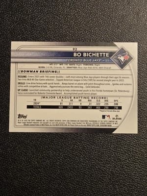 2025 Bowman #92 Bo Bichette - Thumbnail 2