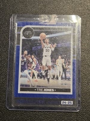 2024-25 Hoops #83 Tre Jones Blue - Image 1