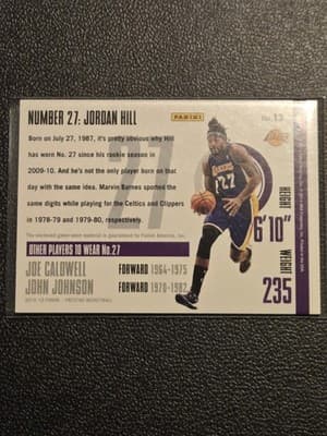 2014-15 Panini Prestige #13 Jordan Hill NBA Materials Purple #/199 - Thumbnail 2