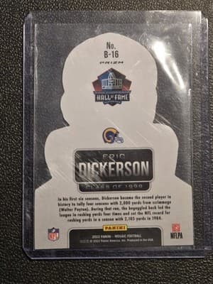 2022 Panini Mosaic #B-16 Eric Dickerson Busted - Thumbnail 2