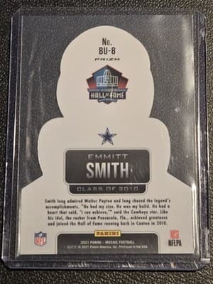 2021 Panini Mosaic #BU-8 Emmitt Smith Busted - Thumbnail 2