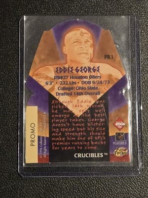 1996 Collector's Edge #PR1 Eddie George - Thumbnail 2