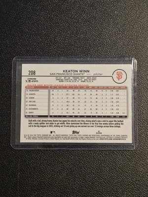 2024 Topps Chrome Logofractor Edition #208 Keaton Winn Aqua MLB Refractors #/199 - Thumbnail 2