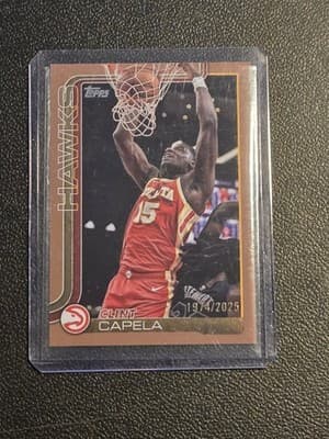 2025-26 Topps #63 Clint Capela Gold #/2025 - Image 1
