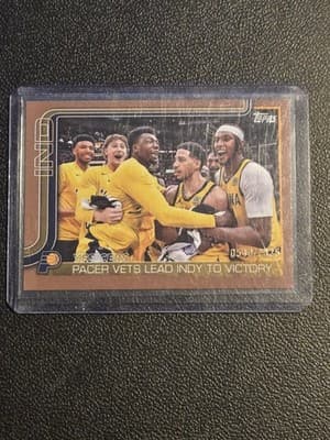 2025-26 Topps #280 Yes'Cers: Pacer Vets Lead Indy To Victory Gold #/2025 - Image 1