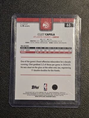 2025-26 Topps #63 Clint Capela Gold #/2025 - Thumbnail 2