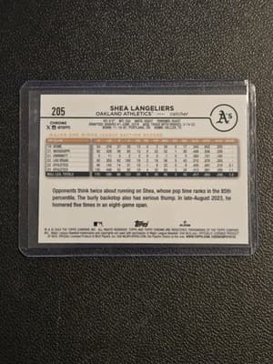 2024 Topps Chrome #205 Shea Langeliers Green MLB Refractors #/99 - Thumbnail 2