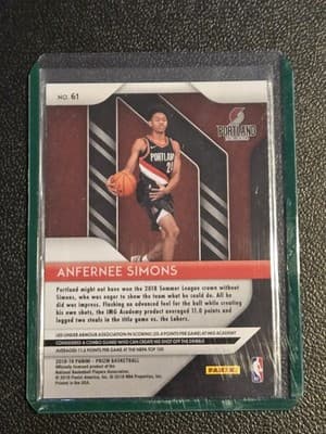 2018-19 Panini Prizm #61 Anfernee Simons - Thumbnail 2