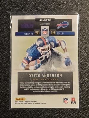 2021 Panini Prestige #AGS-OA Ottis Anderson Any Given Sunday - Thumbnail 2