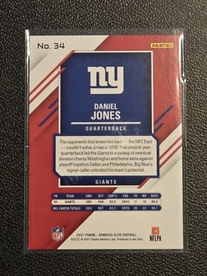 2021 Donruss Elite #34 Daniel Jones Green - Thumbnail 2