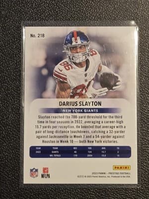 2023 Panini Prestige #218 Darius Slayton Xtra Points Hyper - Thumbnail 2